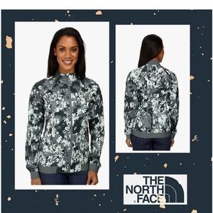 The North Face Women's Floral Bomber Jacket - Green,Gray and White